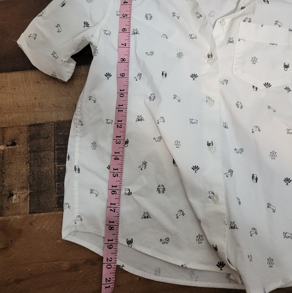 Extra Small Banana Republic Quinn Boy Fit Button Up Zodiac Shirt *Modified* - Picture 5 of 6